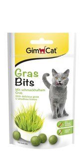 GimCat GrasBits 40 гр х 65 шт для кошенят і кішок вітамінізовані таблетки з травою G-417653/417271 фото