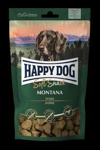 М'які ласощі Happy dog Soft Snack Montana для собак зі смаком конини та картоплі 100 г 60689 фото