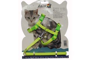 Шлейка с поводком для кота 10/11,5 - 14/18 cм/7 мм, 1.20 м (5 цветов) 109017 фото