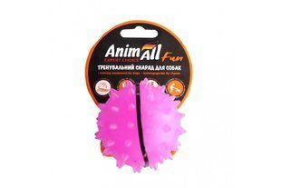 Іграшка AnimAll Fun м'яч каштан для собак, 7 см, фіолетова 127755 фото