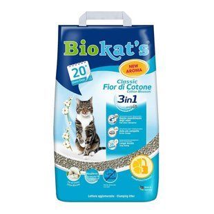 Наполнитель бентонитовый Biokats Classic Frech 3in1 Cotton Blossom 10 л для кошачьего туалета G-617220/613413 фото