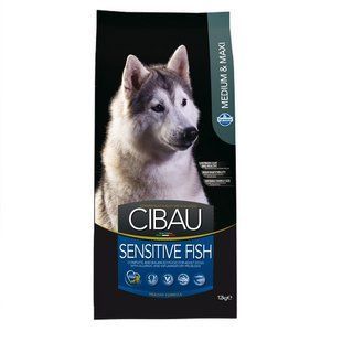 Фарма сухой корм CIBAU SENSITIVE ADULT MEDIUM & MAXI с чувствительным пищеварением с рыбой 12 кг 31037 161023 фото