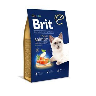 Brit Premium Cat Adult Salmon 8 кг Сухий корм для дорослих кішок з лососем 171868 фото