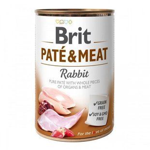 Влажный корм Brit Pat&eacute; & Meat dog k 400 г для собак паштет с кроликом 100863/100076/0311 фото