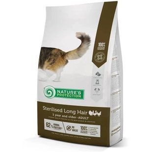 Сухий корм Natures Protection Sterilised Long Hair Poultry для довгошерстих стерилізованих котів, курка, 2 кг NPS45779 фото