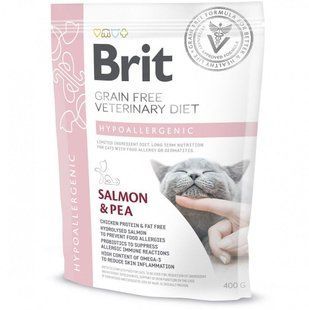 Brit GF Veterinary Diets Cat Hypoallergecnic 400 г 170961/528387 фото