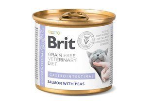 Вологий корм Brit GF VetDiet Gastrointestinal для котів, при захворюваннях шлунково-кишкового тракту, з лососем та горохом, 200 г 100712 фото