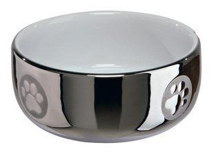 Миска керамическая, 0,3 л/&oslash; 11 см, серебряный/белый TX-24799 фото