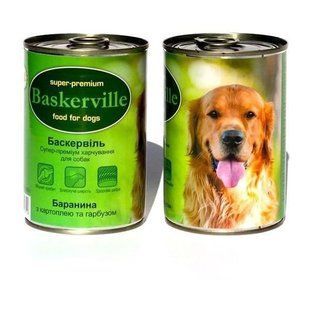 Baskerville 0,4 кг х 6 штук консерви для собак з бараниною, картоплею та гарбузом 21525/П фото