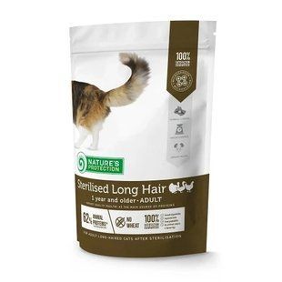Сухий корм Natures Protection Sterilised Long Hair Poultry для довгошерстих стерилізованих котів, курка, 400 г NPS45778 фото