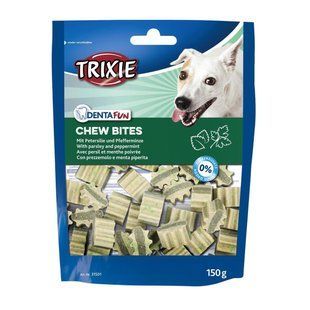 Лакомство для собак Trixie Denta Fun Chew Bites 150 г (петрушка и мята) 31501 фото