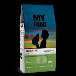 Сухий Корм Myfood Суперпреміум для кошенят з Куркою 1,5кг 800851 фото