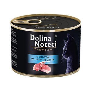 Корм консервний Dolina Noteci Premium для кішок, м'ясні шматочки в соусі з ягнятиною,185 гр DN185(800) фото