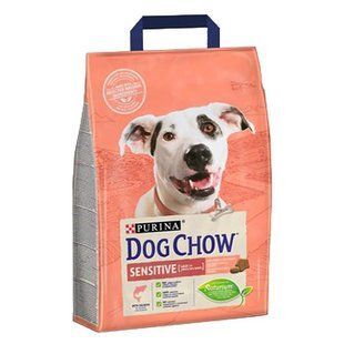 Сухой корм dog Chow Sensitive 2.5 кг для взрослых собак с лососем 12493358 фото