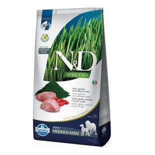 Фарміна сухий корм N&D SPIRULINA LAMB ADULT MEDIUM & MAXI з ягням, спіруліною та ягодами годжі, 7 kg, 41081 177877 фото