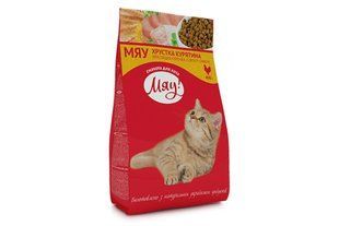Сухий корм Мяу хрустка курочка 14 кг для котів і кішок з куркою B1280301 фото