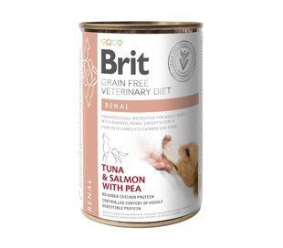 Влажный корм Brit GF VetDiet Renal для собак, при хронической почечной недостаточности, тунец, лосось и 100267 фото