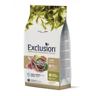 Сухий корм Exclusion Adult Lamb Small Breed для дорослих собак дрібних порід, з ягнятком, 2 кг 5163 фото