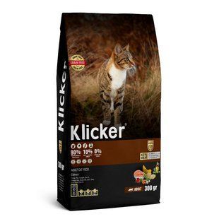 Сухой корм Klicker Холистик беззерновой для взрослых кошек с ЛОСОСЕМ 1кг. 400327 фото
