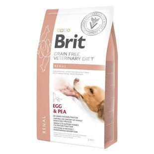 Сухой корм Brit GF VetDiets dog Renal 2 кг для собак при почечной недостаточности с яйцом, горохом и гречкой 170949/8196 фото