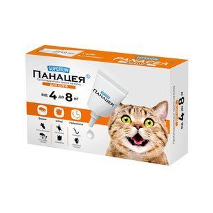 Протипаразитарні краплі на холку Superium Панацея для котів від 4 до 8 кг 9135 фото