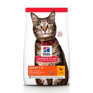 Hill's Science Plan Feline Adult Optimal Care Chicken 3 кг сухий корм для котів усіх порід з куркою 604058 фото