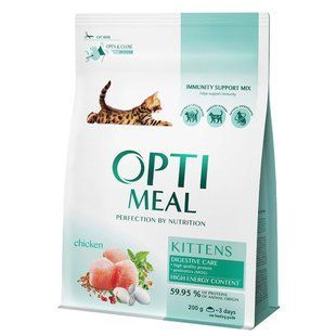 Сухий корм Optimeal для кошенят, з куркою, 200 г B1890001 фото