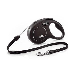 Поводок-рулетка Flexi с тросом New Classic S 8 м / 12 кг Синий 11801 BLACK Flexi фото