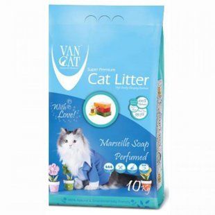 Бентонітовий наповнювач Van Cat Marseille Soap 10 кг для туалету кішок, марсельське мило 55452 фото