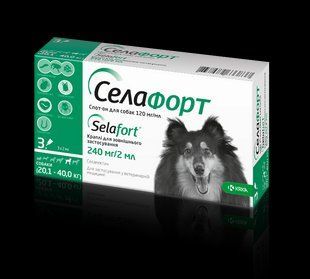 Селафорт спот он, розч.. 240мг/2мл (для собак) 20-40 кг 150863 фото
