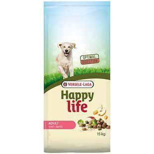 Happy Life Adult with Lamb 3кг сухий корм для собак середніх і великих порід із ягням 311004 фото
