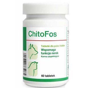 Таблетки Dolfos ChitoFos для підтримки функції нирок для собак і котів, 60 таб, 60 г 189-60 фото