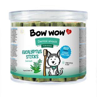 Лакомство для собак "Bow wow" Dental эвкалиптовые палочки, 10см BW428 фото