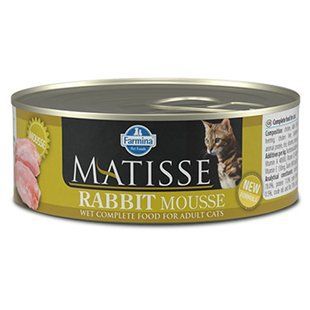 Влажный корм Farmina Matisse Cat Mousse Rabbit для взрослых кошек, с кроликом, 85 г 162041 фото