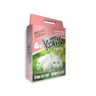 Kotix Tofu Honey Peach 6 л / 2,6 кг соєвий наповнювач для котячого туалету KT0046 фото