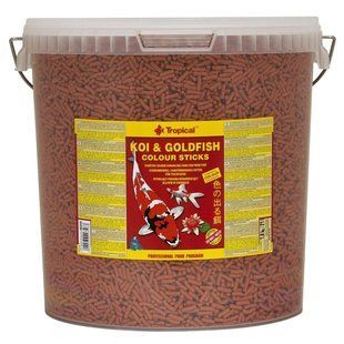 Сухой корм для прудовых рыб Tropical в палочках &laquo;Koi & Goldfish Colour Sticks&raquo; 21 л (для всех прудовых рыб) 40859 фото