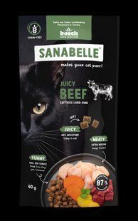 М'який корм Sanabelle Juicy з яловичиною для котів 40 г 859004 фото