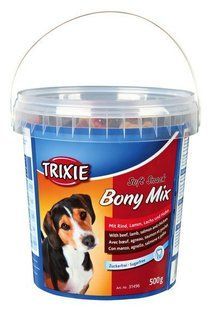 Лакомство для собак Trixie BonyMix (говядина,ягненок,лосось,курица) 500 гр TX-31496 фото