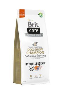 Сухой корм Brit Care Dog Hypoallergenic Dog Show Champion для выставочных собак, с лососем и селедкой, 12 кг 172228 фото