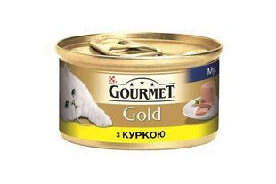 Вологий корм Purina Gourmet Gold для кішок мус з куркою 85 г х 24 шт 12531032/П фото