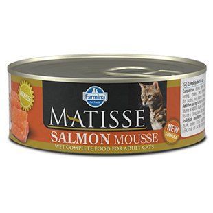 Вологий корм Farmina Matisse Cat Mousse Salmon для дорослих котів, з лососем, 85 г 162042 фото