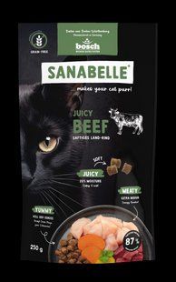 М'який корм Sanabelle Juicy з яловичиною для котів 250 г 859025 фото