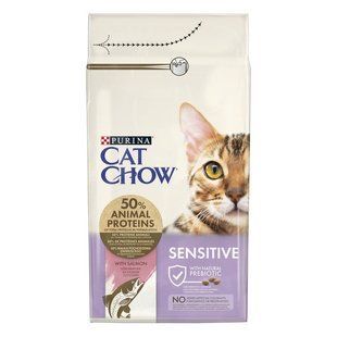 Сухой корм Cat Chow Sensetive з лососем 1.5 кг для кошек 12292819 фото