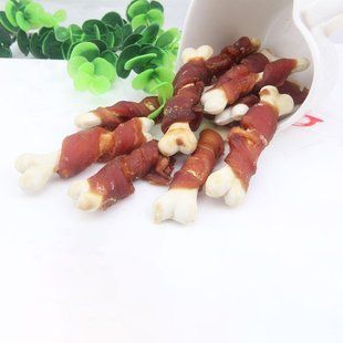 Лакомство "Селянські Смаколики" для собак, кальциевые косточки с уткой, 7 см, 500г LSD-07(325) фото