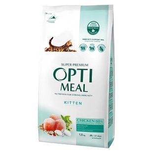 Сухий корм Optimeal для кошенят, з лососем, 700 г B1800901 фото