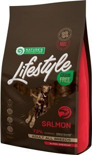 Сухий беззерновий корм для собак Nature\'s Protection Lifestyle Grain Free Salmon Adult All Breeds з лососем 1.5 кг NPLS45677 фото