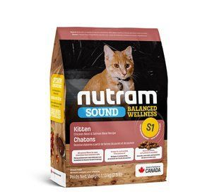 Сухой корм S1 Nutram Sound Balanced Wellness Kitten 1.13 кг для котят от 2 до 10 месяцев S1_(1,13kg) фото