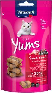 Лакомство для кошек Vitakraft Yums с уткой и бузиной, 40 г 39810 фото