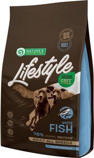 Сухий беззерновий корм для собак Nature\'s Protection Lifestyle Grain Free White Fish Adult All Breeds з білою рибою 1.5 кг NPLS45684 фото