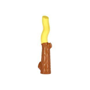 AGrizZzly 0488 Іграшка Гілка двокольорова S, жовта/коричнева, (22,8х5,5х4,2 см) 176538 фото